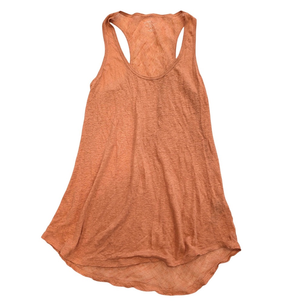 $125 Majestic Filatures Paris 100% Linen Racerback Tank‎ Top Terracotta Size 2